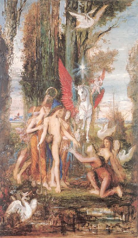 Hesiod and the Muses, Gustave Moreau